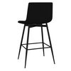 vidaXL Sgabello da Bar Nero in Velluto