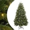 vidaXL Albero di Natale artificiale 270 cm 300 LED Bianco caldo Verde
