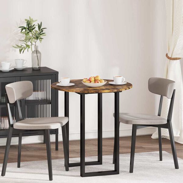 vidaXL Piano del tavolo Rovere fumo 70 x 70 x 1,5 cm Legno multistrato