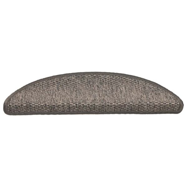 vidaXL Tappeti Adesivi per Scale Sisal 30pz 56x17x3 cm Beige Marrone