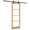 vidaXL Porta scorrevole ORKDAL Naturale e Nero 73,5 x 198,5 cm