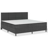 vidaXL Letto a Molle Grigio Scuro in Tessuto 200x200 cm