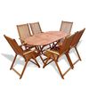 vidaXL Set da Pranzo da Giardino 7 pz in Legno Massello di Acacia