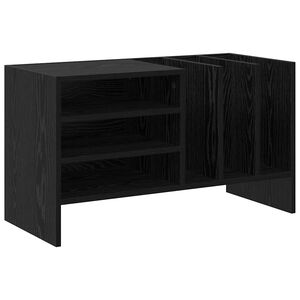 vidaXL Mobile porta vinili Rovere Nero 78.5 x 35 x 45 cm