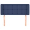 vidaXL Testiera ad Orecchio Blu 93x16x78/88cm in Tessuto