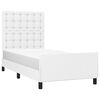 vidaXL Giroletto con Testiera Bianco 100x200 cm in Similpelle