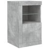 vidaXL Credenza con Luci LED Grigio Cemento 142,5x37x67 cm