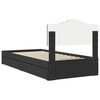 vidaXL Letto con Contenitore Nero 100 x 200 cm Legno multistrato