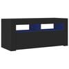 vidaXL Mobile Porta TV con Luci LED Nero 90x35x40 cm