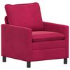 vidaXL Divano Rosso Vino 76 x 81 x 87,5 cm Velluto