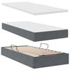 vidaXL Letto con Contenitore Grigio scuro 200 x 200 cm Velluto