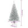 vidaXL Albero di Natale Artificiale con Supporto Argento 120 cm PET