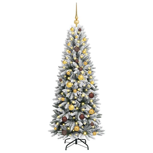 vidaXL Albero di Natale artificiale con 150 LED Bianco 150 cm