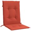 vidaXL Cuscini Sedia Schiena Bassa 4 pz Rosso M&eacute;lange 100x50x4 Tessuto