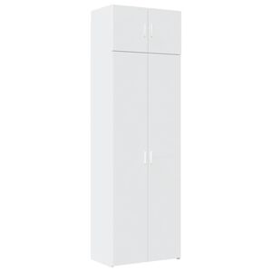 vidaXL Mobile Portaoggetti Bianco 70x42,5x225 cm in Truciolato