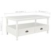 vidaXL Tavolino da Salotto Bianco 100x55x45 cm in Legno