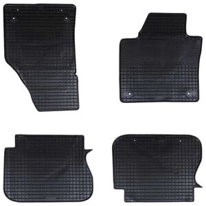 vidaXL Tappetino per Auto 4 pcs Nero Gomma
