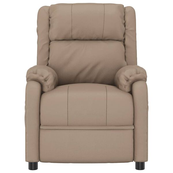 vidaXL Poltrona Massaggiante Cappuccino in Similpelle