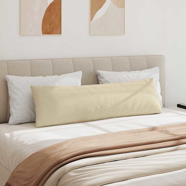 vidaXL Cuscini da Divano 2 pcs Crema 145 x 40 cm Tessuto