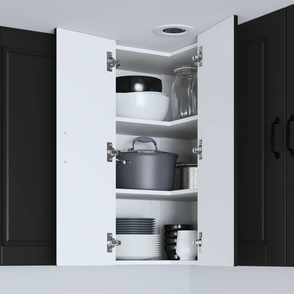 vidaXL Mobile da cucina Nero 57 x 57 x 80 cm Legno multistrato