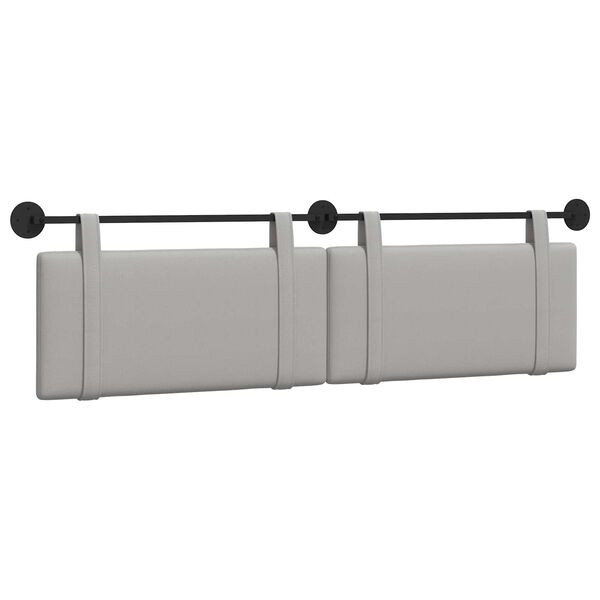 vidaXL Testata appesa Grigio Nuvola 190 x 55 x 5 cm Tessuto