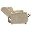 vidaXL Divano Reclinabile a Posti con Portabicchieri Crema in Tessuto