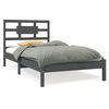 vidaXL Giroletto Grigio in Legno Massello 90x190 cm Single