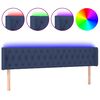 vidaXL Testiera a LED Blu 203x16x78/88 cm in Tessuto