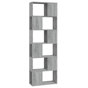 vidaXL Libreria/Divisorio Grigio Sonoma 60x24x186 cm