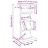 vidaXL Scaffale per riviste Rovere Nero 68 x 40 x 123.5 cm