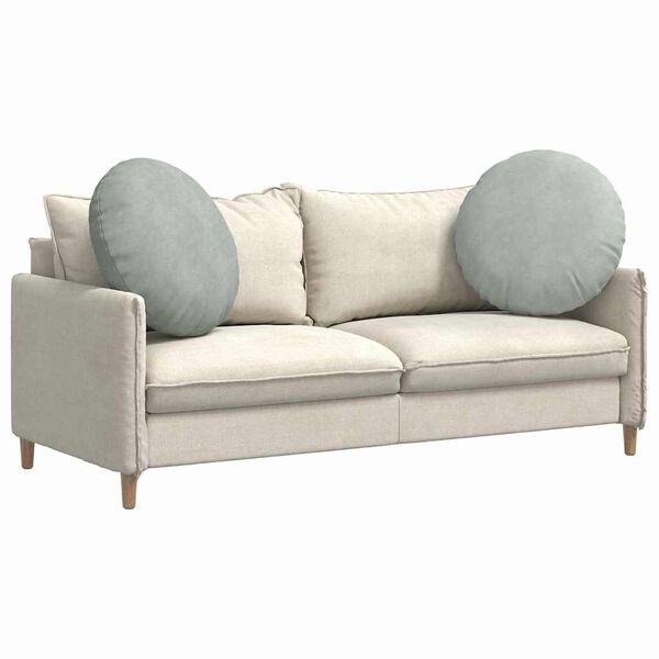 vidaXL Cuscini per Seduta 2 pcs Grigio chiaro &Oslash; 40 x 13 cm Velluto