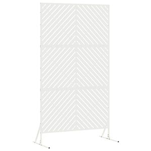 vidaXL Schermo per Privacy Bianco 100 x 50 x 180 cm Acciaio
