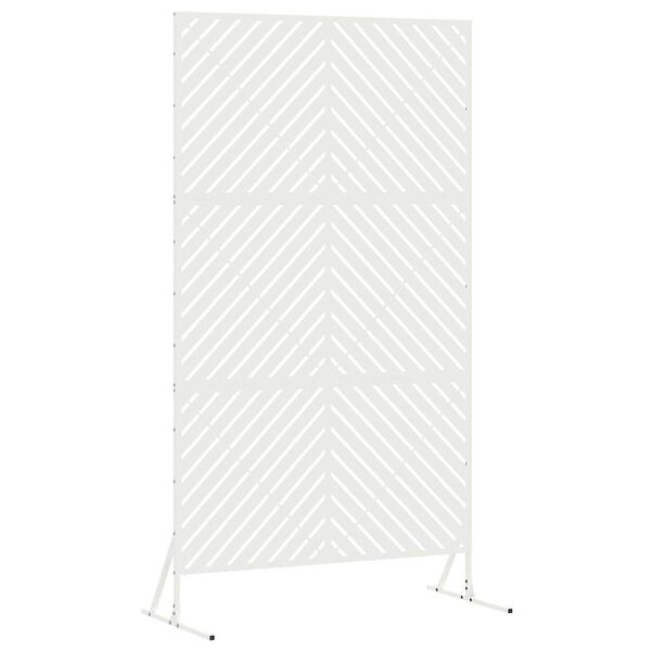 vidaXL Schermo per Privacy Bianco 100 x 50 x 180 cm Acciaio