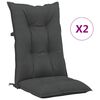 vidaXL Cuscini per Sedie 2 pz Antracite 120x50x7 cm in Tessuto