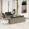 vidaXL Set Divano da Giardino 6 pz con Cuscini Grigio in Polyrattan