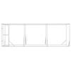 vidaXL Cuccia per Cani da Esterno Argento 6x2x2 m in Acciaio Zincato