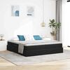 vidaXL Letto con contenitore e materasso Nero 180 x 200 cm Velluto