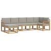 vidaXL Set di divani da esterno 7 pz Bianco e Grigio Chiaro
