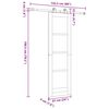 vidaXL Porta scorrevole ORKDAL Naturale 61 x 198,5 cm