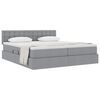 vidaXL Letto con Contenitore con materasso Grigio chiaro 180 x 200 cm