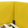 vidaXL Cornice del letto ad angolo Giallo 100 cm x 200 cm Velluto