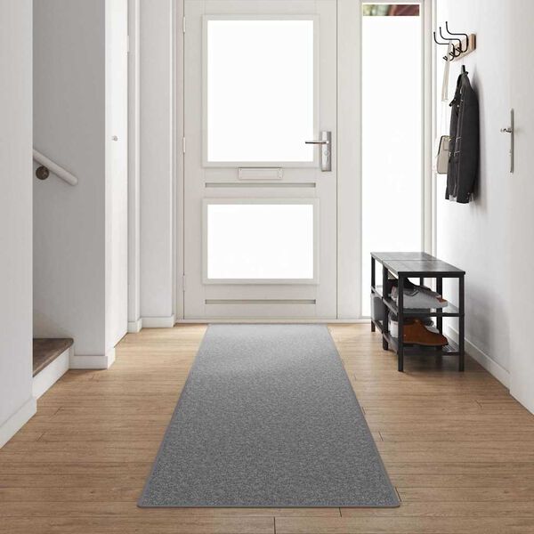 vidaXL Runner in Moquette Grigio chiaro 80 x 500 cm 100% Polipropilene