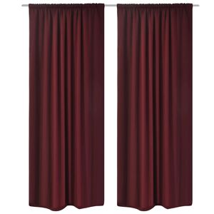 vidaXL Tende Oscuranti 2 Strati 2 pz 140 x 245 cm Bordeaux