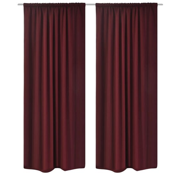 vidaXL Tende Oscuranti 2 Strati 2 pz 140 x 245 cm Bordeaux