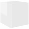 vidaXL Tavolino Bianco Lucido 33x33x34,5 cm in Truciolato