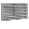 vidaXL Armadietto Vetrina Grigio Sonoma 100x15x58 cm Legno Multistrato