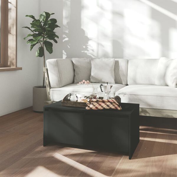 vidaXL Tavolino da Salotto Nero 90x50x41,5 cm in Legno Multistrato