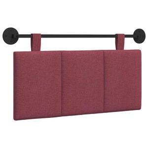 vidaXL Testata appesa Rigato Rosso Vino 90 x 55 x 5 cm Tessuto