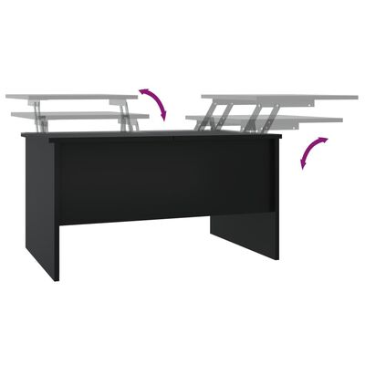 vidaXL Tavolino da Salotto Nero 80x50x42,5 cm in Legno Multistrato