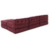 vidaXL Divano modulare 4 pcs Bordeaux Tessuto